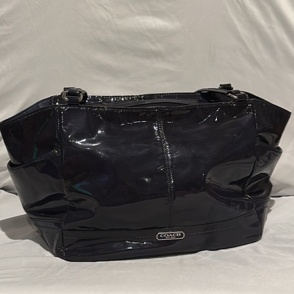 Coach Patent Carrie (F23979) Black Leather Tote